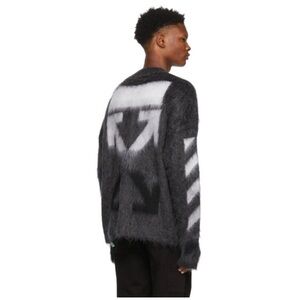 Off-White Monochrome Graphic Crewneck Sweater